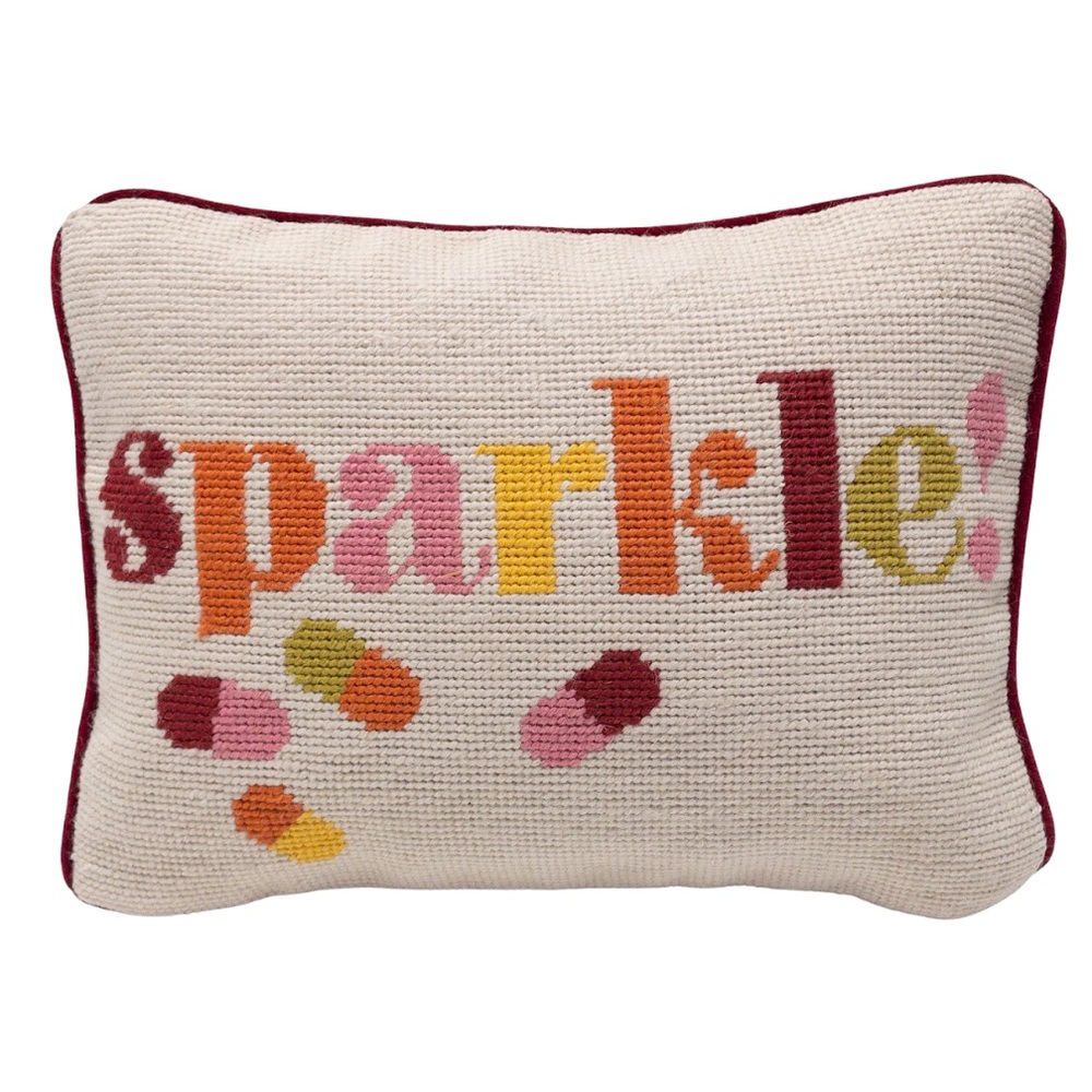 Jonathan Adler SPARKLE embroidered Pillow